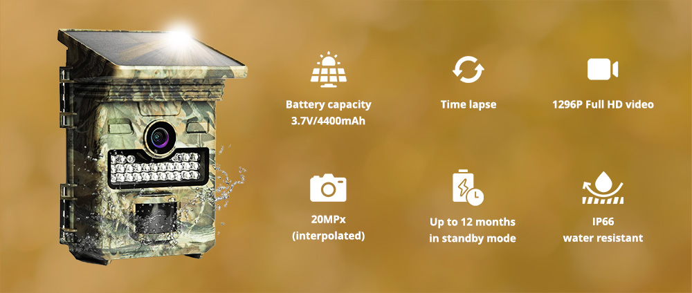 Wachman Solar Lite Solar Trail Camera